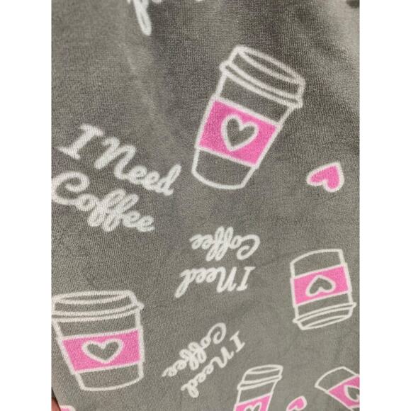 3X Bobbie Brooks Sleepwear Womens PJ Pants Fleece Coffee Print - Picture 4 of 9